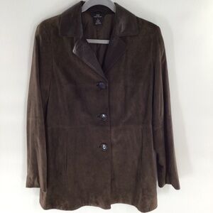 Brooks Brothers brown suede leather jacket - Size 6
